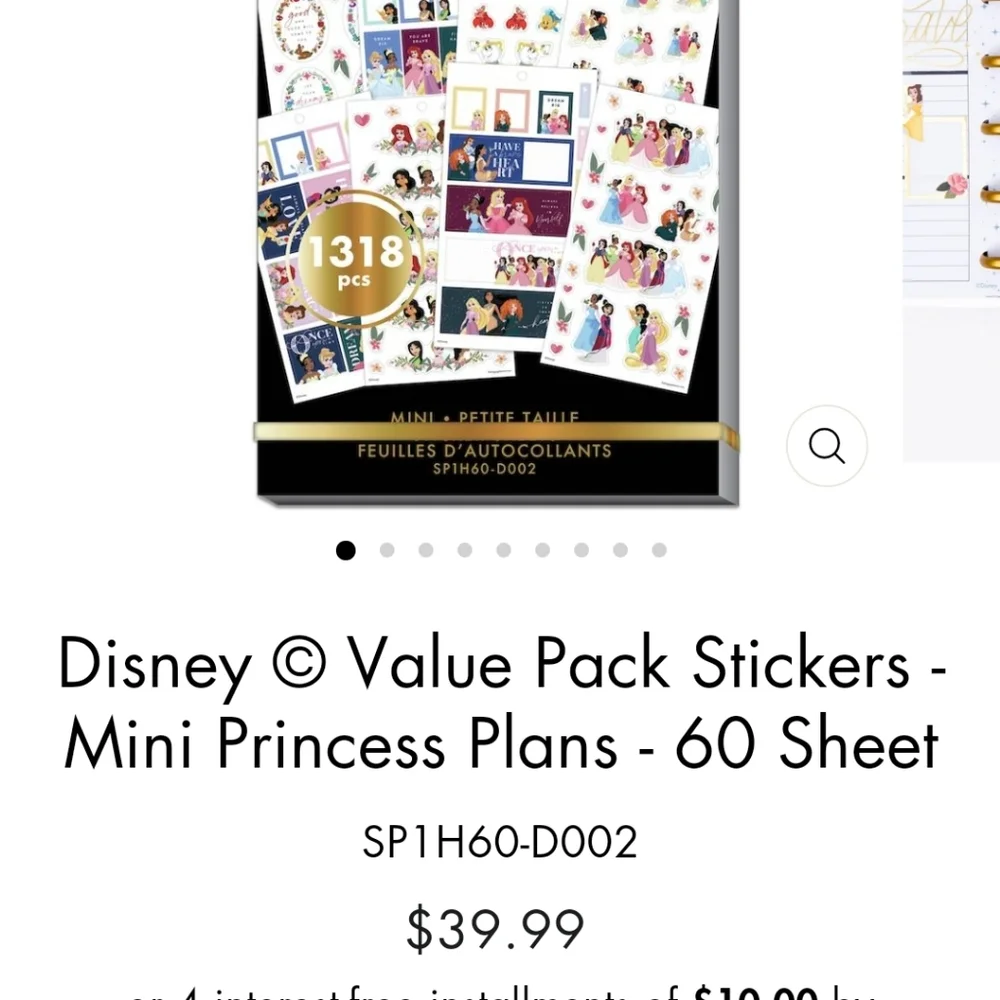 Disney Princess Mini Happy Planner Stickers (1318)
